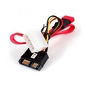 Redukcja zasilania HDD MOLEX + Kabel HDD SATA Slimline M�ski (do nep�d�w w w obudowach ITX) prezentuje Gral.