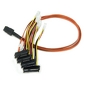 Kabel 3Ware Multi-Lane SAS SFF8087 > 4x SAS SFF8482, 0.5m prezentuje Gral.