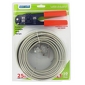Zestaw Kabel UTP 25 metr�w + 10xRJ45 + zacisrkarka 4World prezentuje Gral.