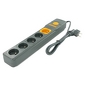Listwa Whitenergy EKO 1m, 4-gniazda + 1-gniazdo master, szara prezentuje Gral.