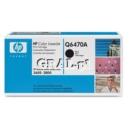 Toner HP Q6470A (6000 str, Color LaserJet 3600/3800) przedstawia grafika.