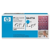 Toner HP Q6471A (4000 str, Color LaserJet 3600/3800) Cyan przedstawia grafika.