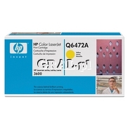 Toner HP Q6472A (4000 str, Color LaserJet 3600/3800) Yellow przedstawia grafika.