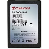 Transcend 64GB SSD, 2.5", SATA, 150MB/s, 90MB/s przedstawia grafika.