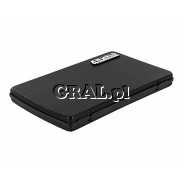 �Obudowa zewnetrzna 4World SATA 2,5" USB 2.0 Czarna Aluminiowa Azurowa przedstawia grafika.