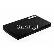 �Obudowa zewnetrzna 4World SATA 2,5" USB 2.0/E-SATA Czarna Aluminiowa Azurowa przedstawia grafika.