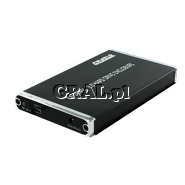 �Obudowa zewnetrzna 4World SATA 2,5" USB 2.0 Czarna Aluminiowa OTB przedstawia grafika.