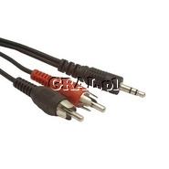 Kabel stereo mini Jack/2x CINCH 2.5m przedstawia grafika.