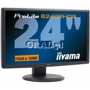 Iiyama 24" LCD ProLite B2409HDS-B1 (2 ms, HDMI, DVI, FullHD, czarny) przedstawia grafika.