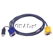 Kabel ATEN 2L-5205U SVGA, USB A <> SPHD-15 male 5m przedstawia grafika.