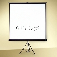 �Ekran projekcyjny na tr�jnogu Avers Tripod 20 210x210 cm Matt White przedstawia grafika.