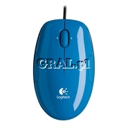 �Logitech LS1 Laser Mouse (Aqua-Blue) USB przedstawia grafika.