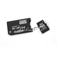 �Micro Secure Digital 2GB GoodRAM + Adapter Memory Stick Pro Duo przedstawia grafika.