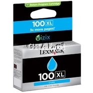 Wklad drukujacy Lexmark No 100XL Cyan 14N1069E przedstawia grafika.