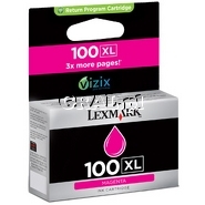 Wklad drukujacy Lexmark No 100XL Magenta 14N1070E przedstawia grafika.
