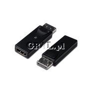 Przejsciwka/adapter DisplayPort (meski) / HDMI (zenski)    przedstawia grafika.