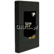 �PDP Patriot PS-100 32GB SSD, 2.5", 64MB cache, SATA 210MB/s, 150MB/s przedstawia grafika.