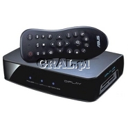 �ASUS Digital Media Player O!Play RJ-45 LAN, eSATA, USB 2.0, WiFi 802.11b/g/n, HDMI przedstawia grafika.