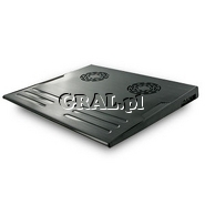 �4World Chlodzaca podstawka do notebooka, 2 wentylatory, aluminium przedstawia grafika.