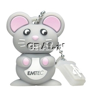 �PenDrive 4GB USB 2.0 Emtec Animals Mouse przedstawia grafika.