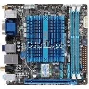 �Asus AT3IONT-I DELUXE Intel Atom 330, nVIDIA ION, VGA, DDR2, PCI, SATA2, GBLAN, M-ITX przedstawia grafika.
