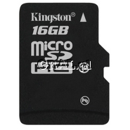 Micro Secure Digital SDHC 16GB Kingston Class 10 przedstawia grafika.