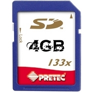 Secure Digital 4GB Pretec Cheetah 133x przedstawia grafika.