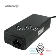 Whitenergy zasilacz 18.5V/3.5A 65W wtyczka 7.4x5.0 + pin HP Compaq przedstawia grafika.