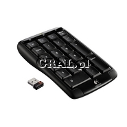 Klawiatura numeryczna Logitech Wireless NumberPad N305 (mini USB Unifying) przedstawia grafika.