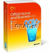 �Microsoft Office 2010 Home and Business Edition PL BOX 1-user przedstawia grafika.