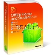 Microsoft Office 2010 Home and Student Edition PL BOX 3-user przedstawia grafika.