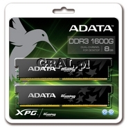 DDR3 8GB 1600MHz ADATA Gaming (2x4GB, DualDDR, CL9)  przedstawia grafika.