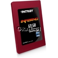 PDP Patriot INFERNO 60GB SSD, 2.5", SATA 285MB/s, 275MB/s przedstawia grafika.