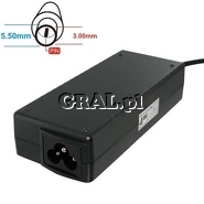 Zasilacz 19V 90W wtyczka 5.5x3.0 mm + pin (zamiennik Samsung) przedstawia grafika.