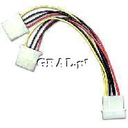 Rozgaleznik zasilania Molex-2xMolex przedstawia grafika.