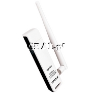 TP-Link TL-WN722N karta sieciowa USB Wireless 802.11n/150Mbps + ant. 4dBi RP-SMA przedstawia grafika.