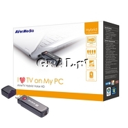 AVerMedia AVerTV Hybrid Volar HD USB 2.0 DVBT FM HDTV (Analogowo-cyfrowy) przedstawia grafika.