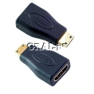 Przejsciwka/adapter miniHDMI (meski) / HDMI (zenski) przedstawia grafika.