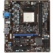 �MSI A55M-P35, AMD A55, DDR3, SATA2, RAID, GBLAN, mATX, FM1 przedstawia grafika.