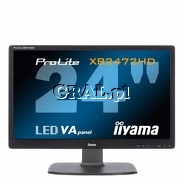 �Iiyama 24" LCD ProLite XB2472HD-B1 (8ms, LED, FullHD, HDMI, DVI, Pivot, matryca VA, czarny) przedstawia grafika.