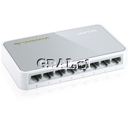 TP-Link Switch TL-SF1008D 8x 10/100 Mbit (RJ45) przedstawia grafika.