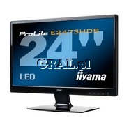 Iiyama 23,6" LCD ProLite E2473HD-B1 (2ms, LED, FullHD, 2xHDMI, DVI, goniki, czarny) przedstawia grafika.
