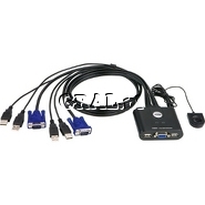 Przelacznik KVM Aten CS-22U 2-Port USB KVM Switch, Remote port selector, 0.9m cables przedstawia grafika.