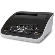 Stacja dokujaca Unitek Y-1064 SATA150/300 2.5"/3.5" USB 2.0 FireWire przedstawia grafika.