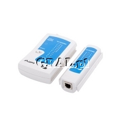 Tester przewodw LAN RJ45, RJ12, RJ11, COAXIAL przedstawia grafika.