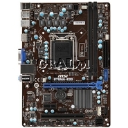 MSI B75MA-E33, B75, VGA, DVI, DDR3, SATA3, GBLAN, MATX, LGA1155 przedstawia grafika.