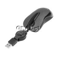 A4Tech V-Track N-60F USB Brushed Black (mini ze zwijanym kablem) przedstawia grafika.