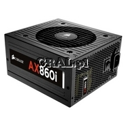 �Zasilacz do obudowy ATX 860W Corsair AX860i (Fan 120mm) przedstawia grafika.