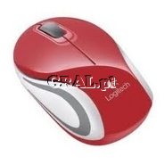 Logitech M187 Wireless Mini Mouse USB Red przedstawia grafika.