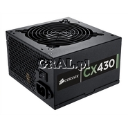 Zasilacz do obudowy ATX 430W Corsair CX430 CP-9020046-EU (Fan 120mm) przedstawia grafika.